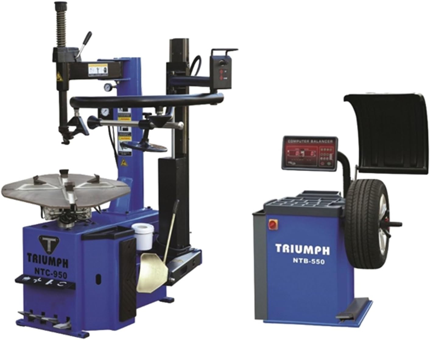 TRIUMPH NTC-950-1 NTB-550 Tire Changer Wheel Balancer Combo Package